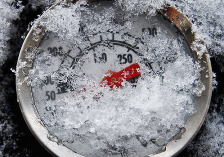 frozen thermometer