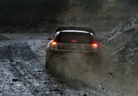 Driving in mud